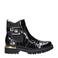 Remonte lakleren enkelboots zwart