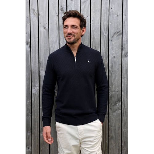 Kultivate trui gebreid donkerblauw afbeelding