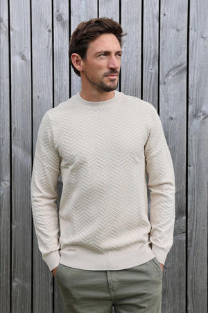 trui gebreid beige