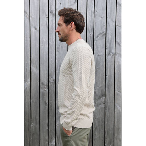 Kultivate trui gebreid beige afbeelding