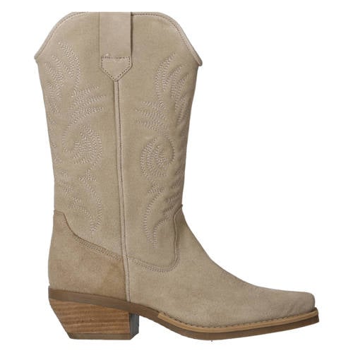 Foot Focus Zeta suède cowboylaarzen beige afbeelding