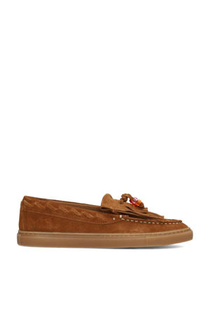 suède loafers cognac