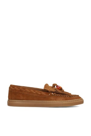 suède loafers cognac