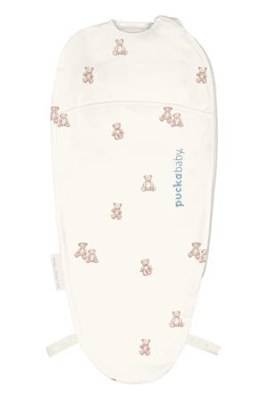 The Original Piep inbakerdoek 0-3 mnd Ecru/Teddy bear