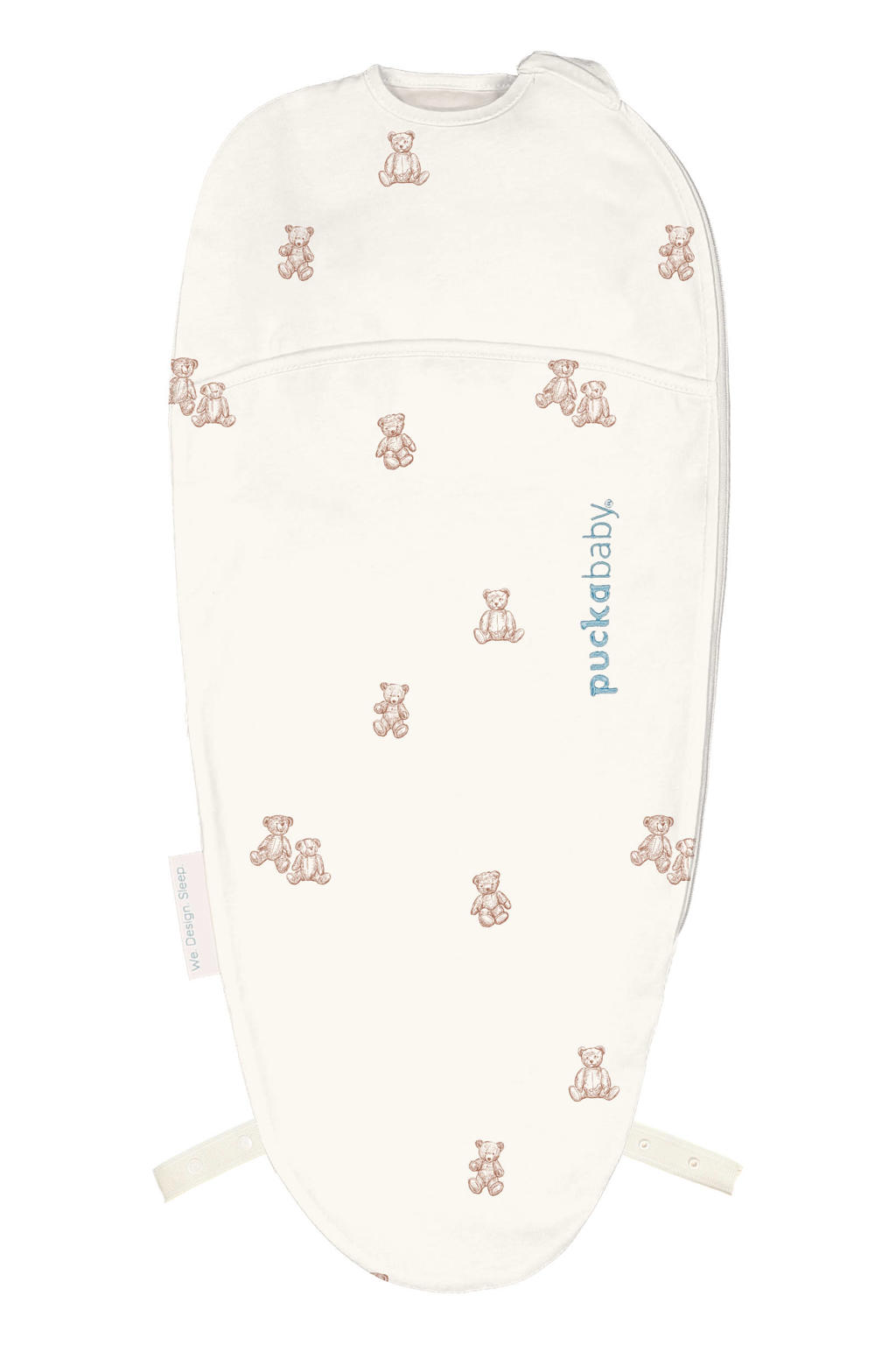 Puckababy The Original Piep inbakerdoek 0-3 mnd Ecru/Teddy bear