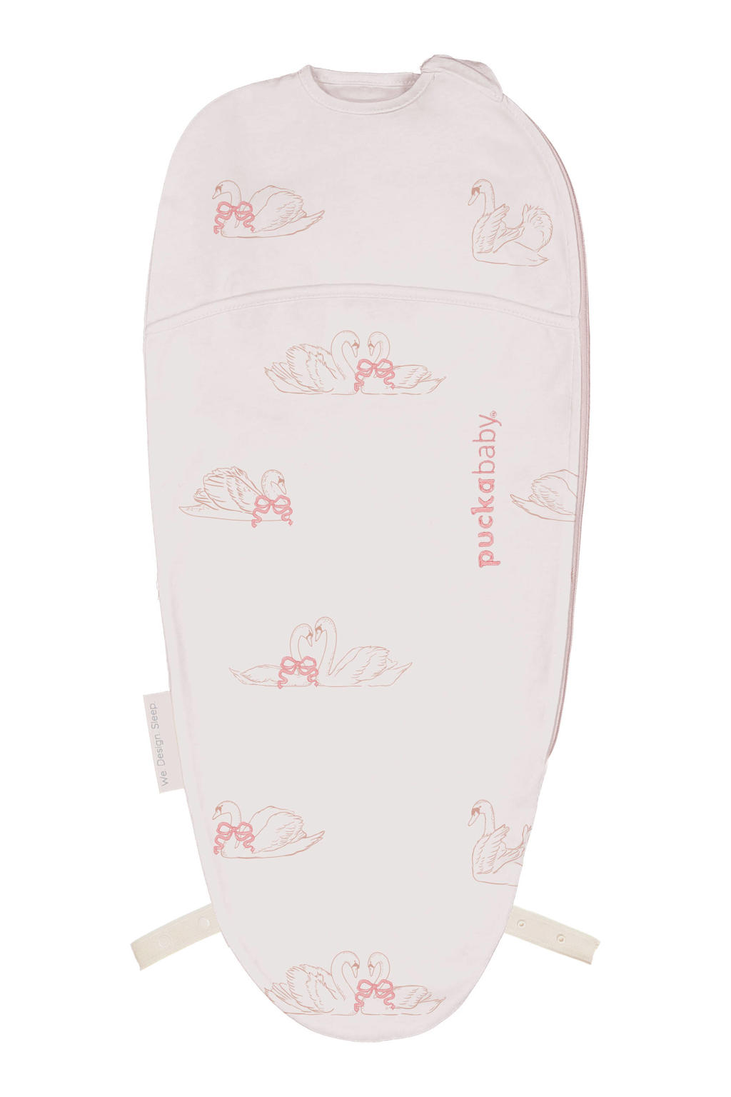 Puckababy The Original Piep inbakerdoek 0-3 mnd Light rosé /Swans