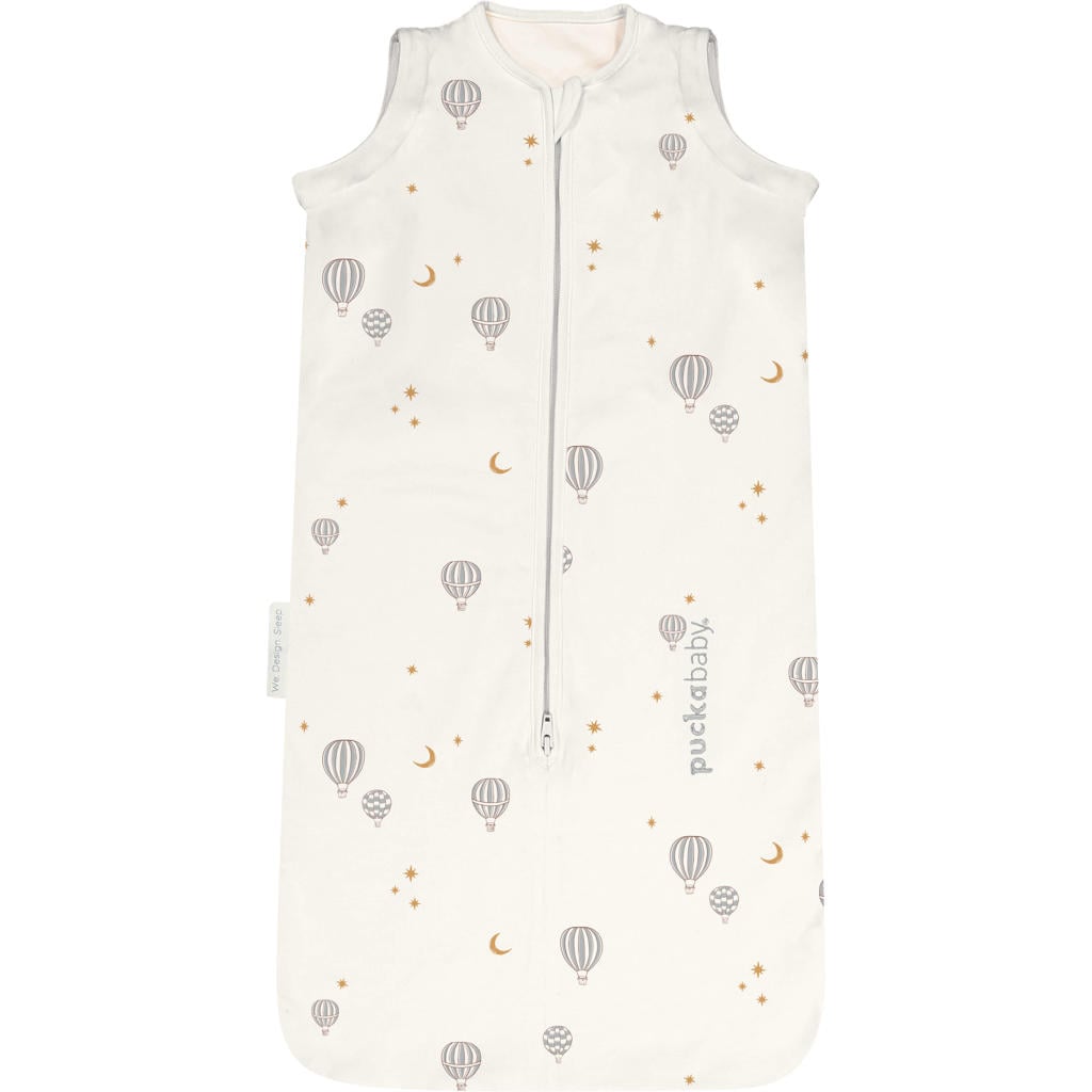 Puckababy babyslaapzak met print 0-6 maanden - ecru