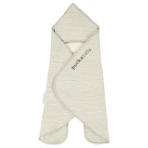 Newborn The Gogo wikkeldeken 0-7 mnd teddy Ecru/groen