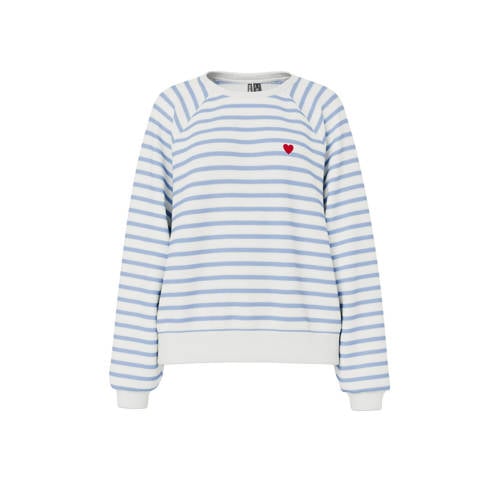 PIECES sweater PCGRETA wit/lichtblauw afbeelding