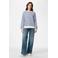 PIECES sweater PCGRETA wit/blauw