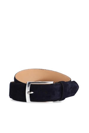suède riem donkerblauw
