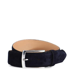 suède riem donkerblauw