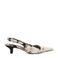 Sacha slingback loafers met koeienprint ecru/bruin