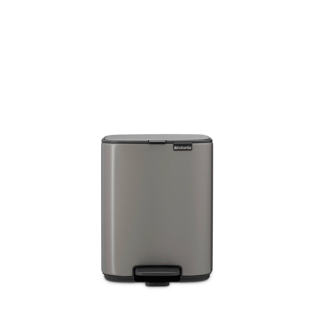 Brabantia Brabantia Bo Pedaalemmer, 7 liter, stil sluitend, kunststof binnenemmer - Platinum