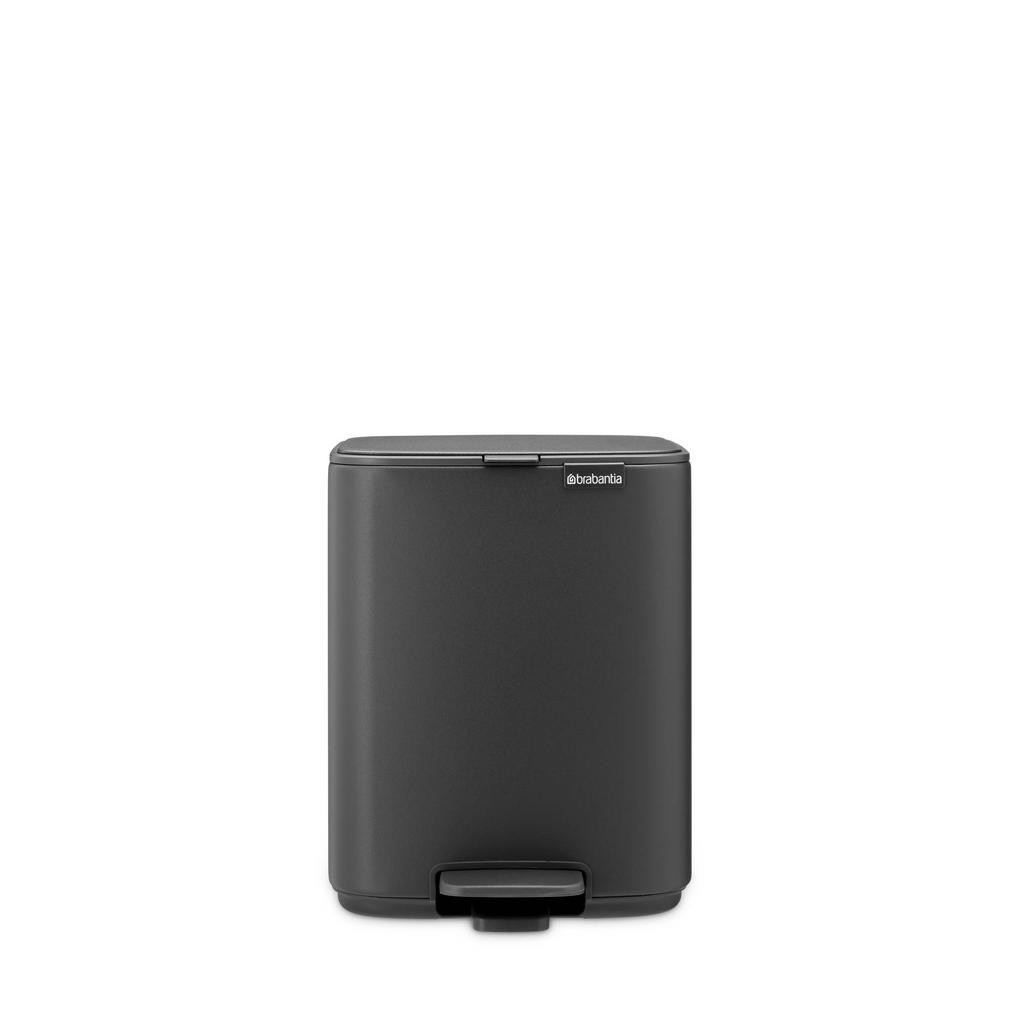 Brabantia Brabantia Bo Pedaalemmer, 7 liter, stil sluitend, kunststof binnenemmer - Mineral Infinite Grey