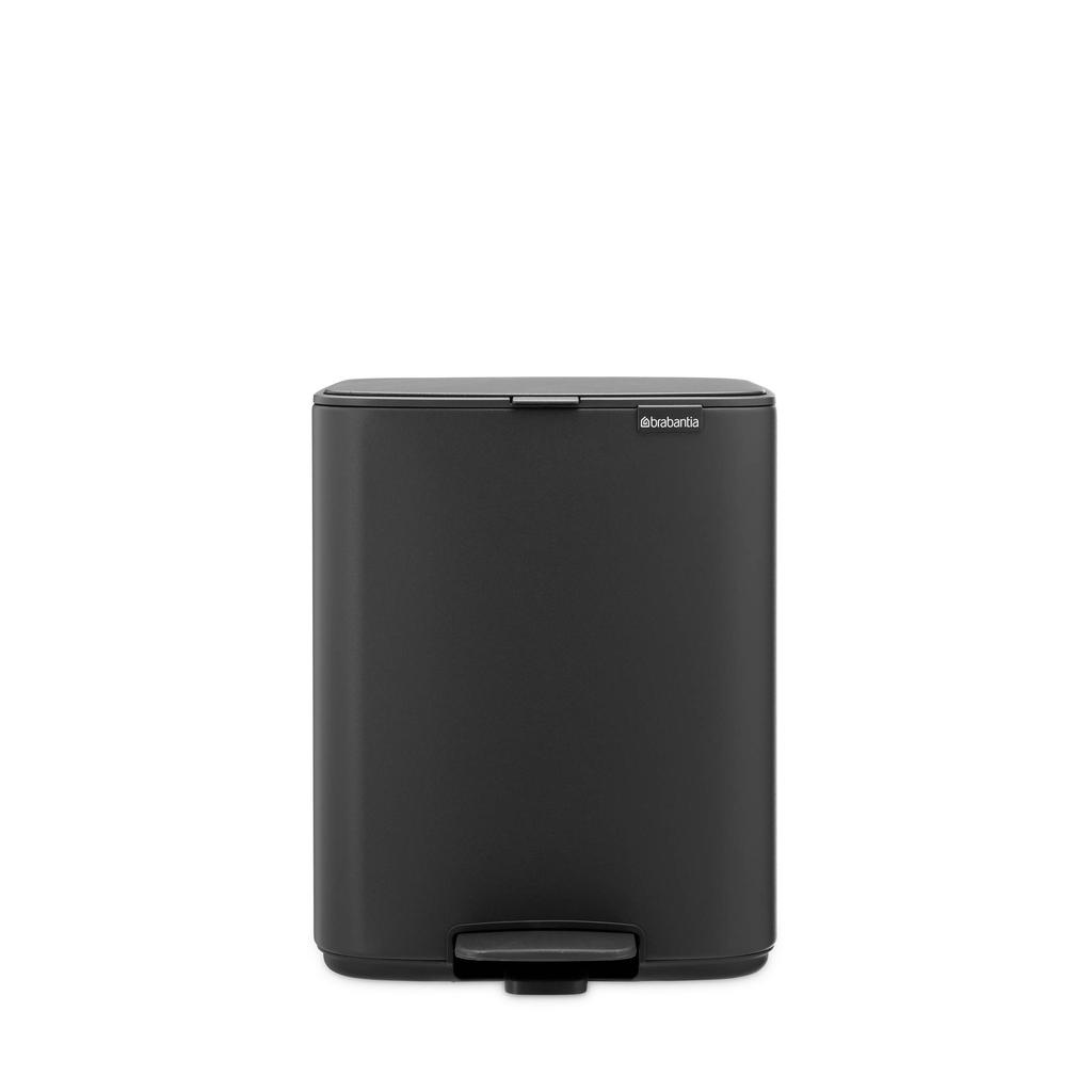 Brabantia Brabantia Bo Pedaalemmer, 12 liter, stil sluitend, kunststof binnenemmer - Mineral Infinite Grey