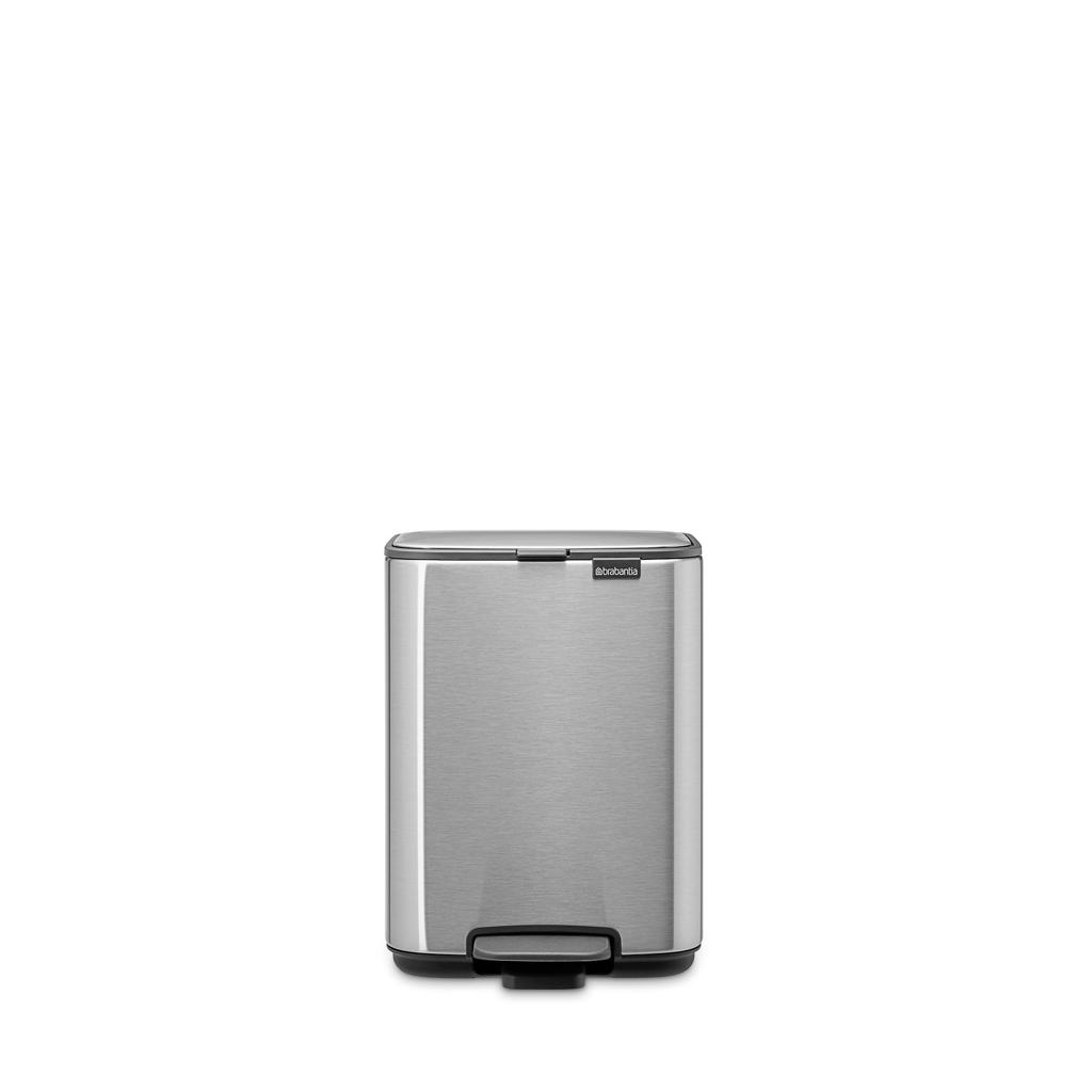 Brabantia Brabantia Bo Pedaalemmer, 4 liter, stil sluitend, kunststof binnenemmer - Matt Steel Fingerprint Proof