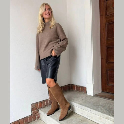 Copenhagen Shoes The Note Boot suède hoge laarzen bruin afbeelding