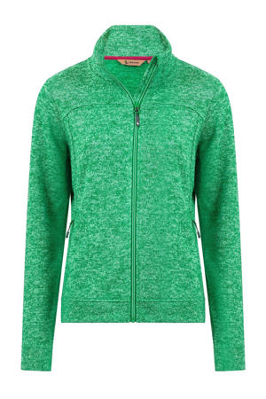 fleece outdoor vest Tessin groen melange