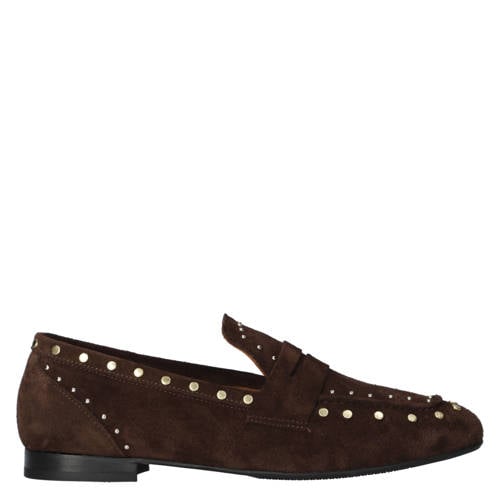 Babouche G-Avery-2 suède loafers donkerbruin afbeelding