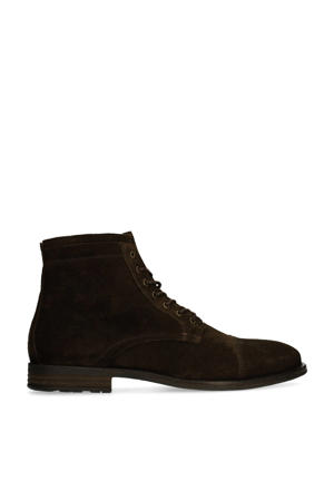 leren veterboots donkerbruin