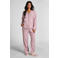 Hunkemöller flanellen pyjamatop roze/wit