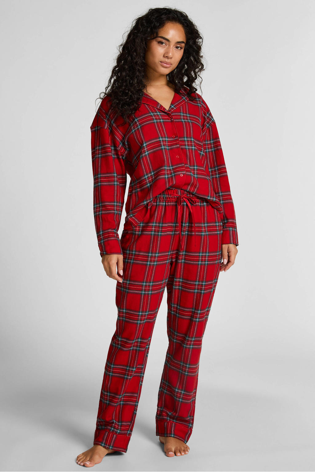 Hunkemöller flanellen pyjamabroek rood
