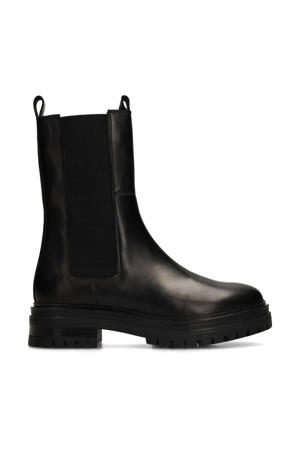 leren chelsea boots zwart