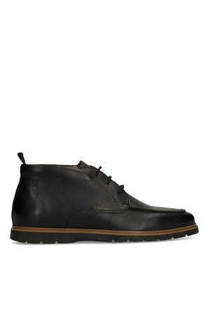 leren veterschoenen zwart
