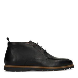 leren veterschoenen zwart