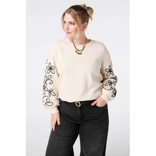 MS Mode sweater ecru afbeelding