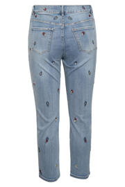 thumbnail: Paprika gebloemde slim fit jeans medium blue denim