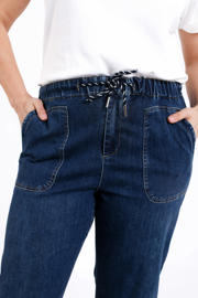 thumbnail: Paprika regular waist broek dark blue denim