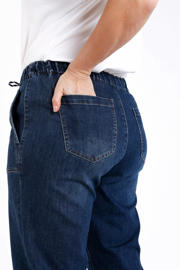 thumbnail: Paprika regular waist broek dark blue denim