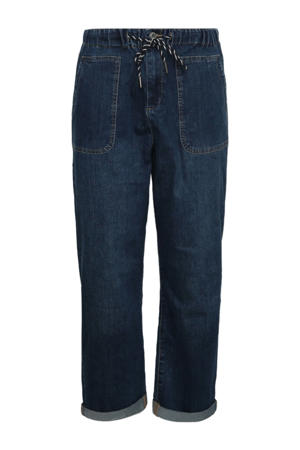 regular waist broek dark blue denim