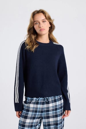 gestreepte pullover donkerblauw