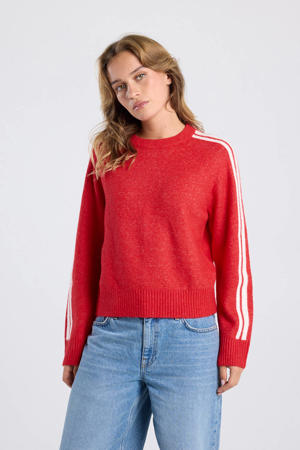 gestreepte pullover rood