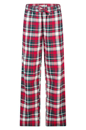 pyjamabroek met geruite print rood