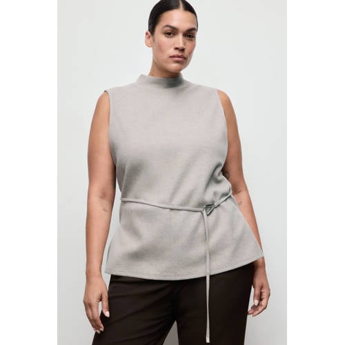 Mango top met col grijs afbeelding