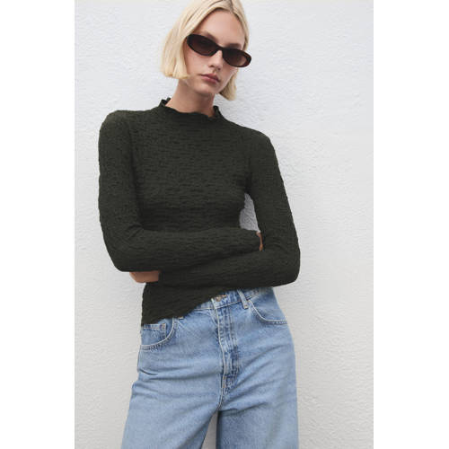 Mango top kaki afbeelding