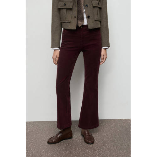 Mango flared jeans donkerbruin afbeelding