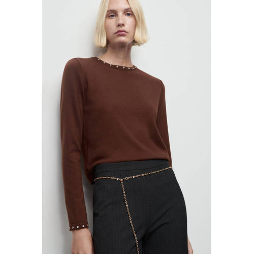 Mango pullover bruin afbeelding