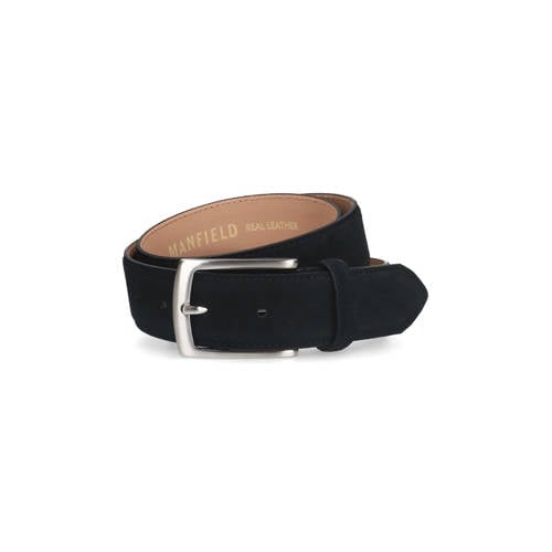 Manfield suède riem donkerblauw afbeelding