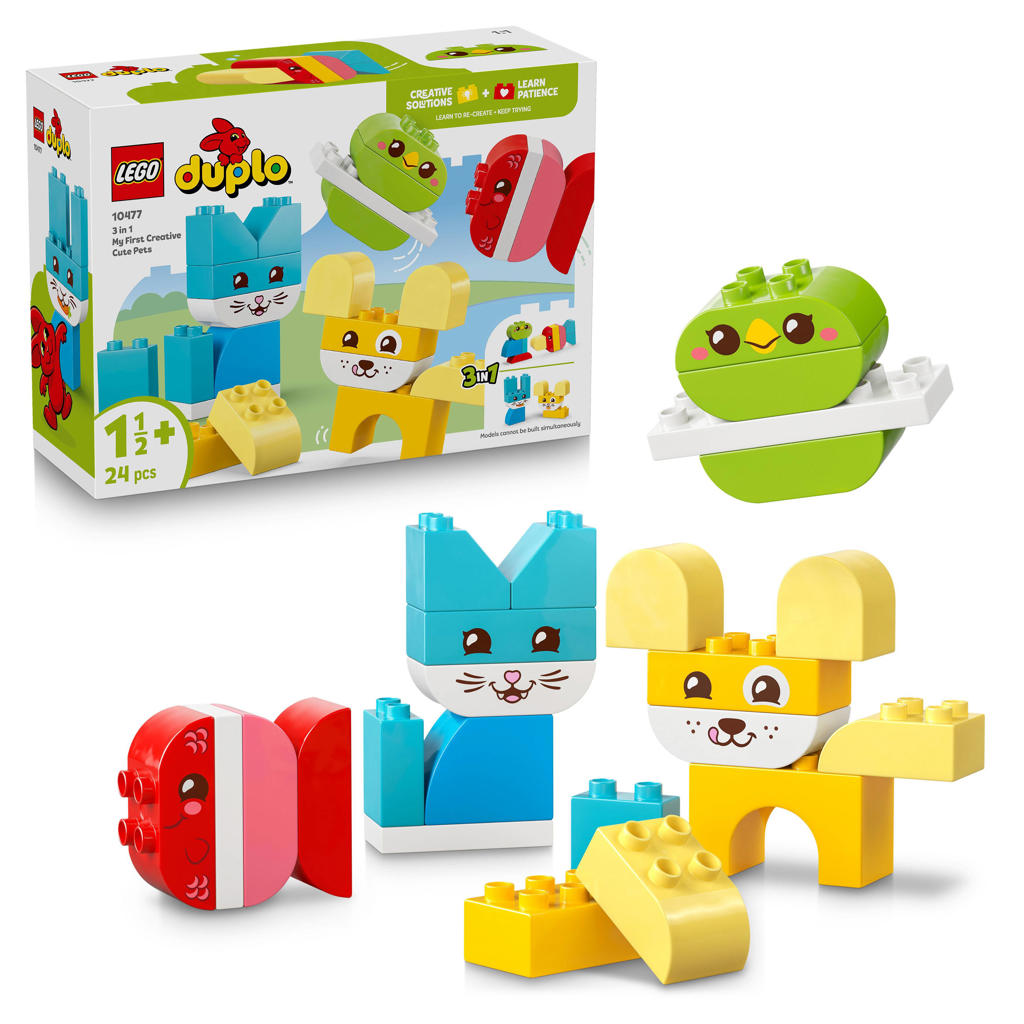 LEGO DUPLO Mijn Eerste 3-in-1 Creatieve Huisdieren Speelgoed 10477