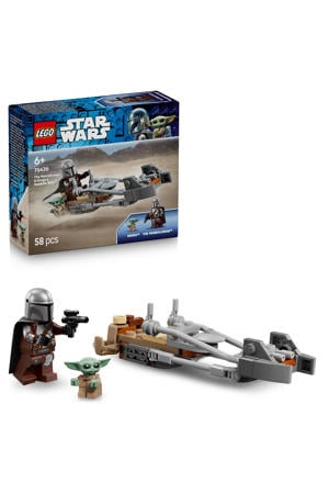 De Mandalorian en Grogu's Speederbike Set 75436