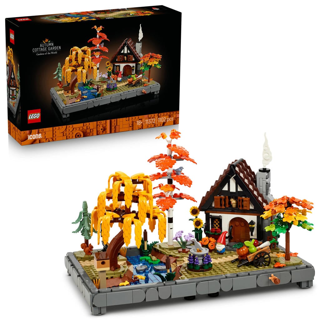 LEGO Icons Herfsttuin met Cottage Herfstdecoratie Bouwpakket 11372