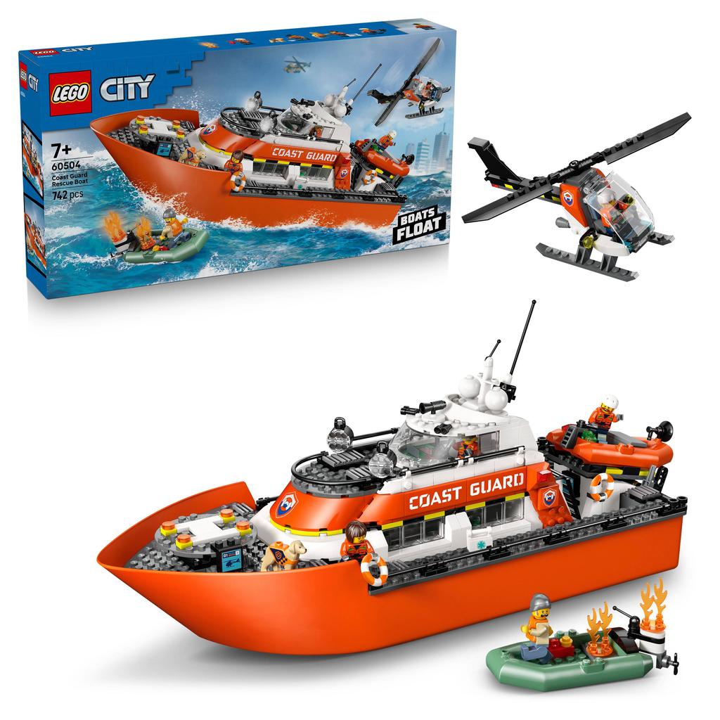 LEGO City Kustwacht reddingsboot met helikopter 60504