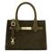 Manfield suède mini handtas olijfgroen