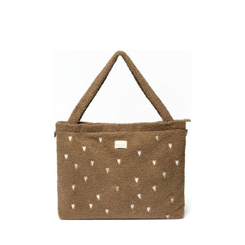 Studio Noos luiertas Teddy Hearts Diaper Bag bruin afbeelding