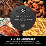 thumbnail: Ninja  CRISPi 4-in-1 Airfryer met glazen vershoudschalen - Antraciet - FN101EUGY